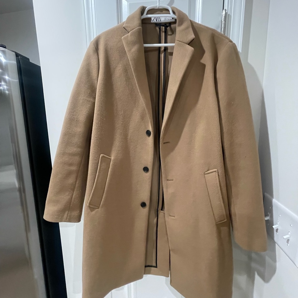Zara Camel Trench Coat for Men